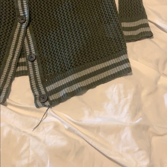 Dark Green Knit Cardigan - Picture 8 of 8